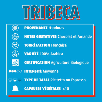 Capsules de café bio Tribeca Yellow Tucan 